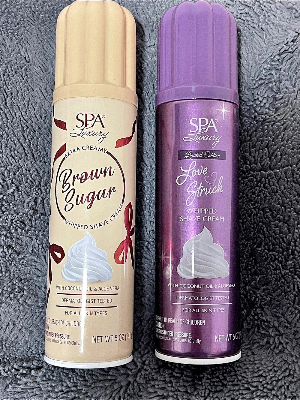 SPA Luxury Whipped Shave Cream Duo Shave Cream Duo Purple & Cream NWT
